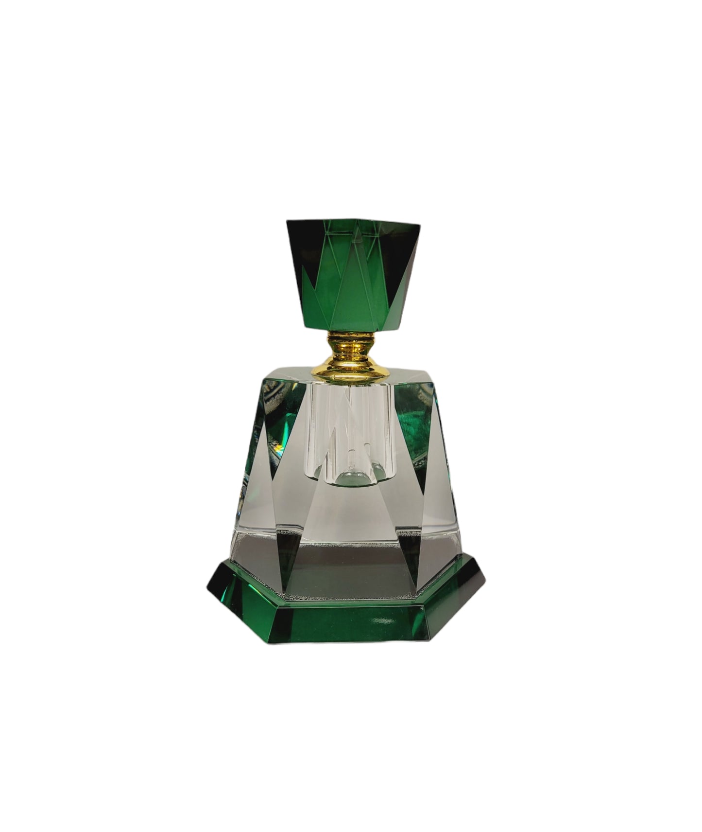 Green Decorative Glass Bottle