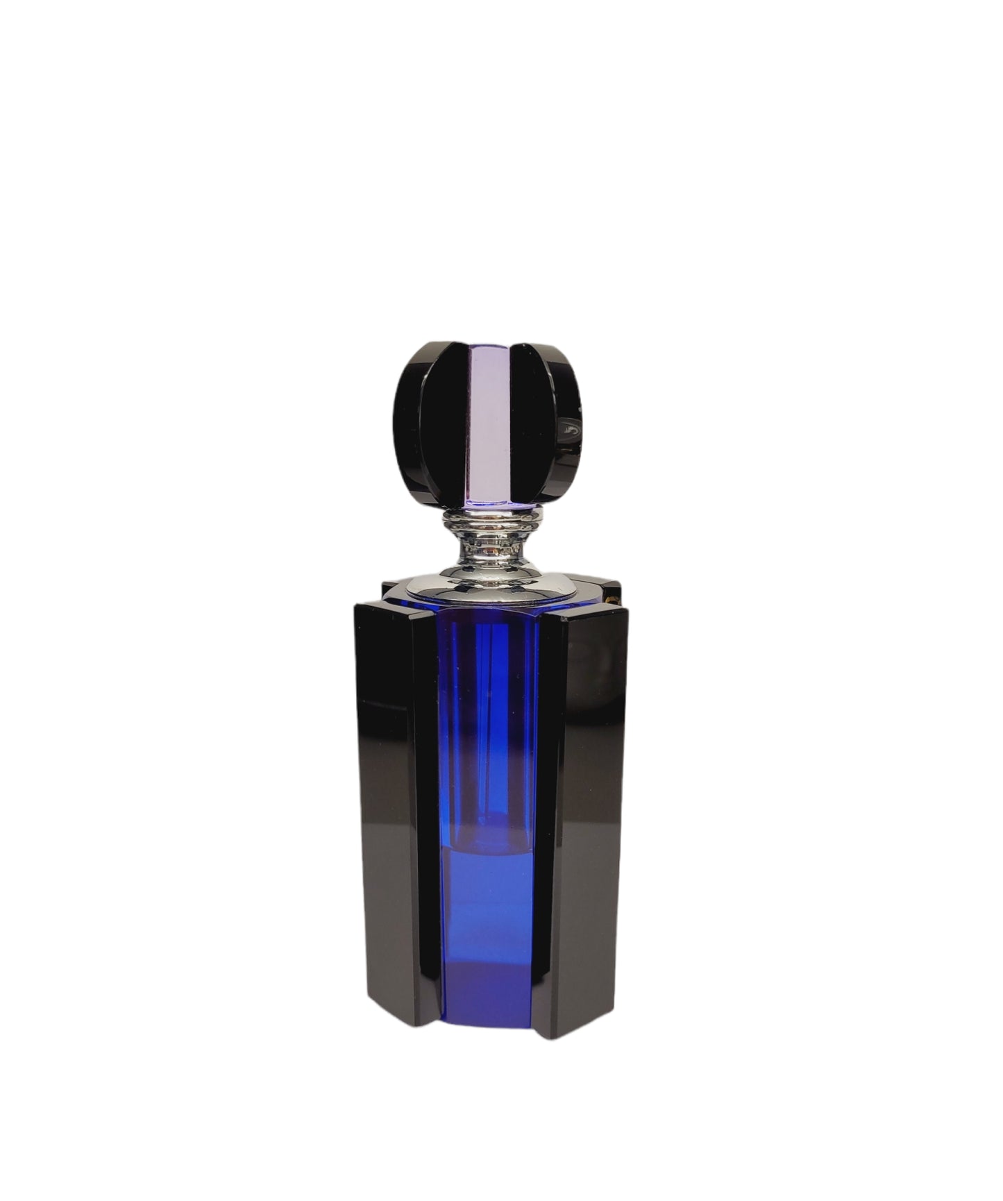 Navy Blue Glass Bottle