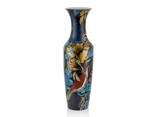 Blue Vase with Bird