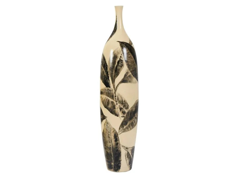 Vase with Leaves