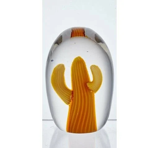 Decorative Glass Cactus Statuette