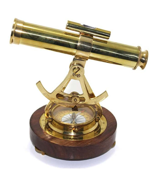 Golden Colored Telescope with a Compass