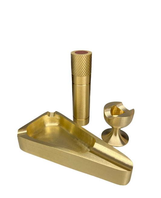 Brass Cigar Set