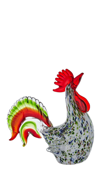 Decorative Glass Rooster Statuette