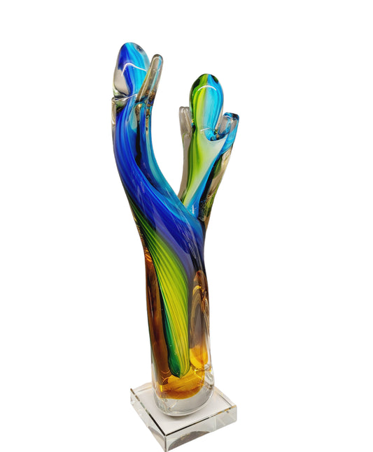 Colored Glass Statuette