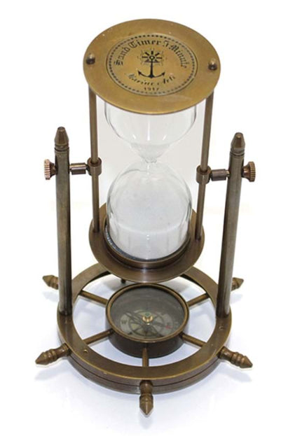 Hourglasses with a compass