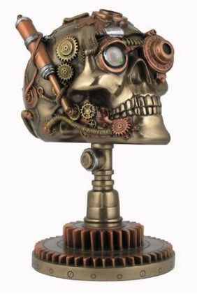 Wise Cog Skull Statuette