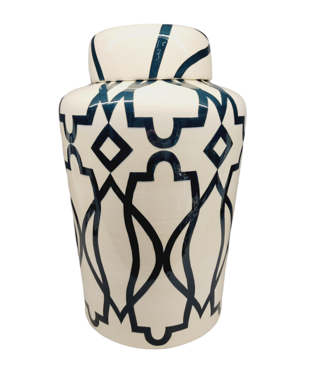 Painted Cylindric Pot