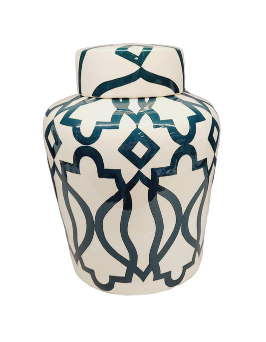 Painted Cylindric Pot